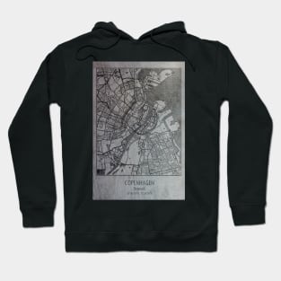 Copenhagen, Denmark, city street map Hoodie